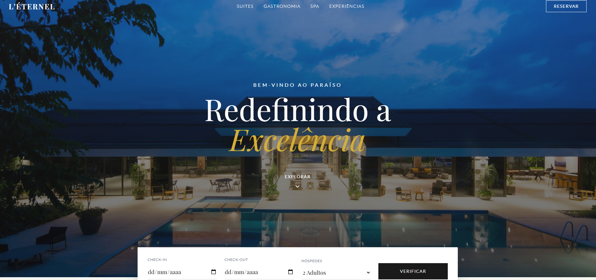 Site para Hotelaria